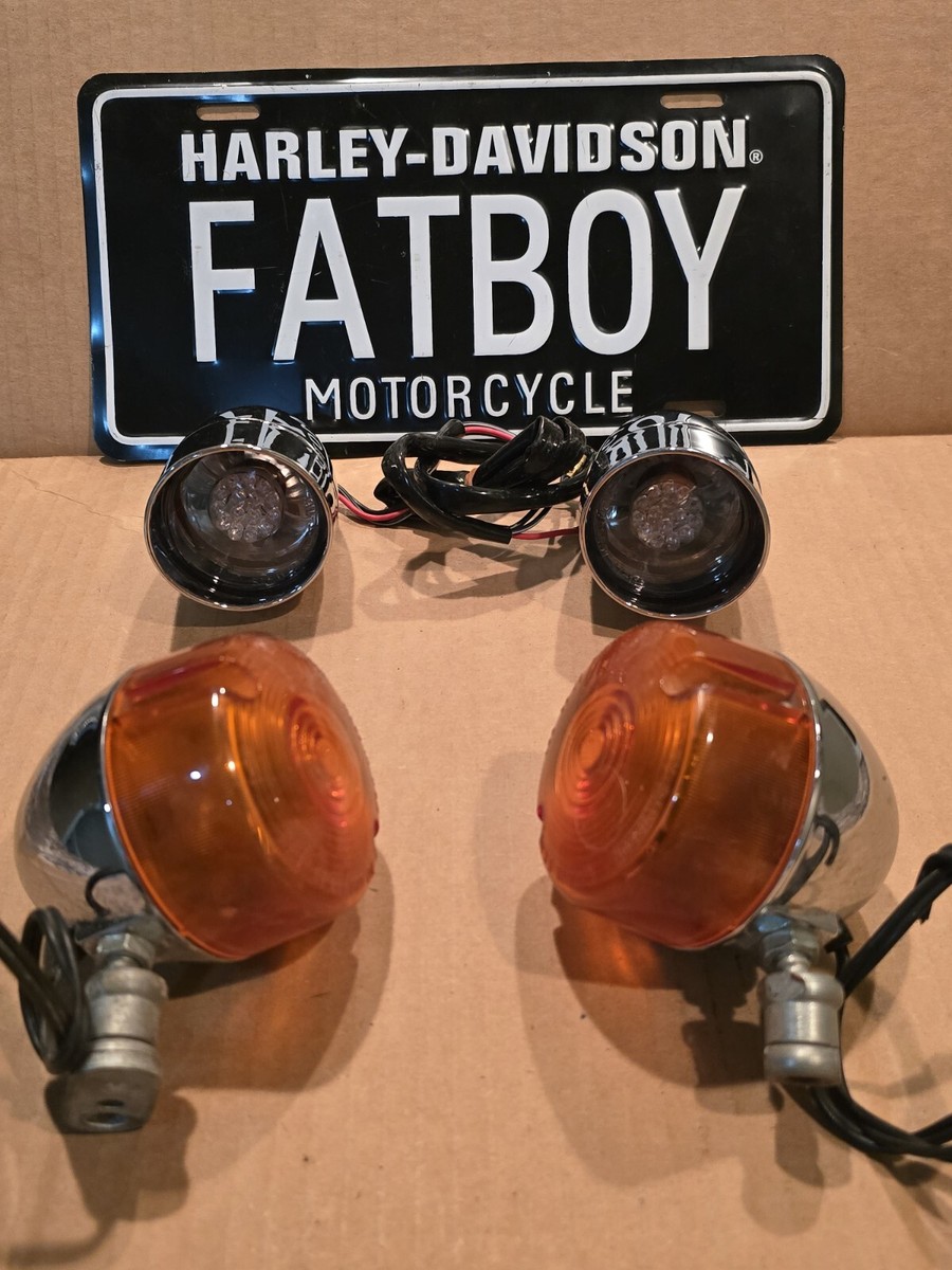 OEM Harley Turn Signals Front Sportster Dyna Softail Evo | eBay