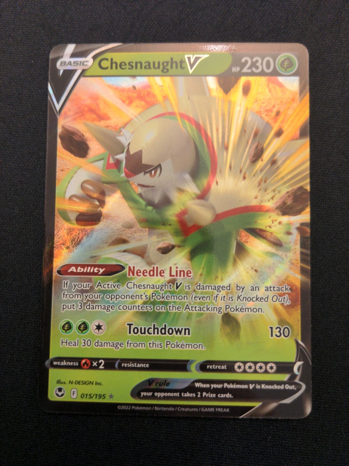 Chesnaught V 15/195 Ultra Rare Silver Tempest