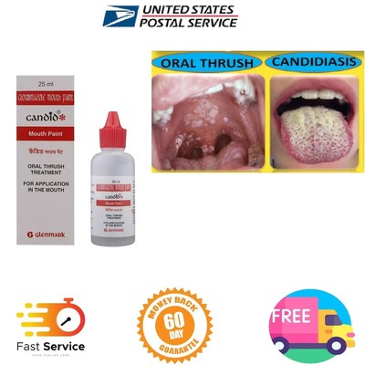 Candid Mouth Pain For ORAL Thrush Tratment 25ML Pack of 2