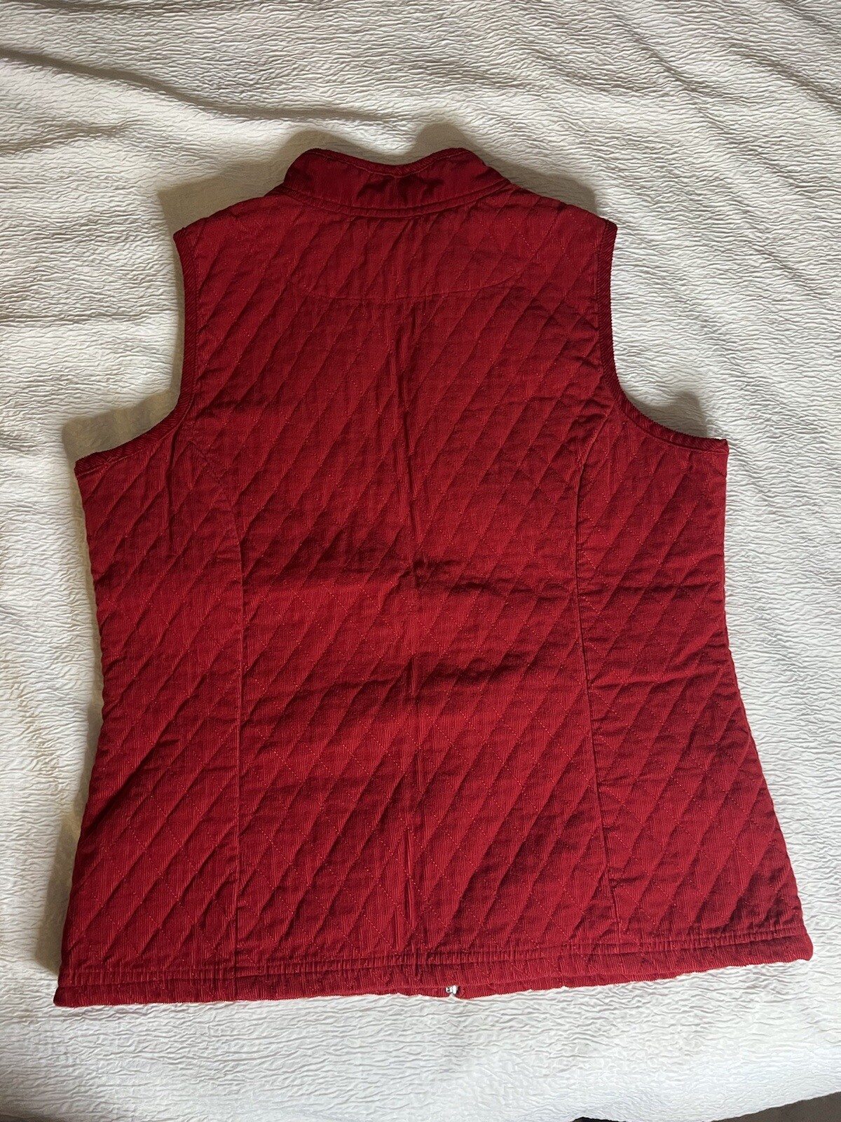Basic Editions Womens Medium Red Full-zip Vest - image 14