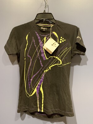 Women s XS Short Sleeved Top, Athletic Training, Running Craft NWT Black Purple