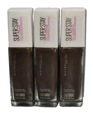 Maybelline SuperStay Full Coverage 24HR Foundation 380 Espresso 3pcs Read