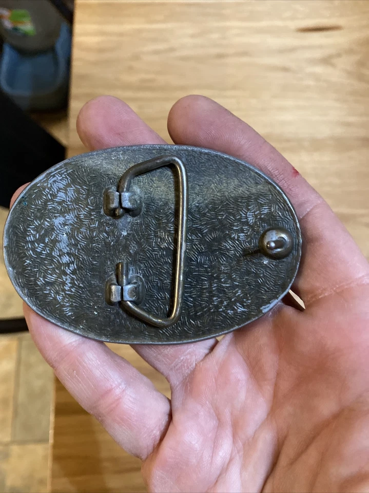 Vtg Belt Buckle Dakota Great Buffalo Trading Co. Bergamot Brass - Image 2 of 2