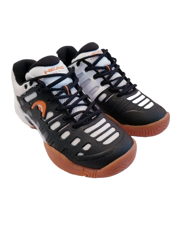 Head Speed Pro II Men's Shoes Size 7 Lite Indoor Squash Black/White/Orange - Image 3 of 4