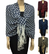 Pashmina Wide Scarf Wrap Shoulder Shawl Long Evening Polka Dots Square Diamond