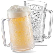 FREEZER MUG, DOUBLE WALL INSULATED GEL, 16 OZ , FOR BEER AND DRINKS, BPA FREE