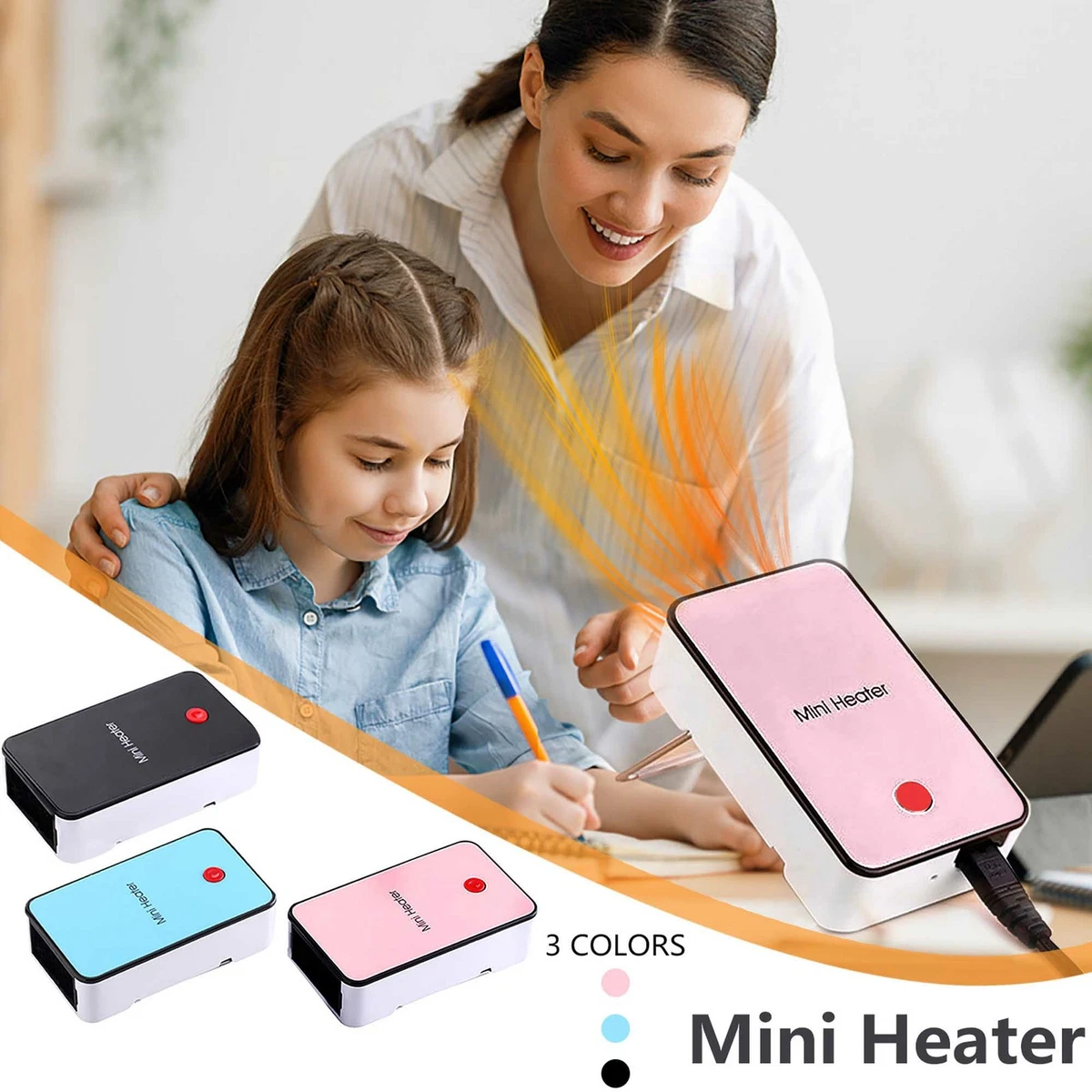 Mini Electric Heater Space Desk Fan Office Home Desktop Winter Warmer A3GK  | eBay