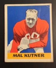 1948 Leaf #14 MAL KUTNER Rookie RC -- Cardinals, NFL MVP -- VG