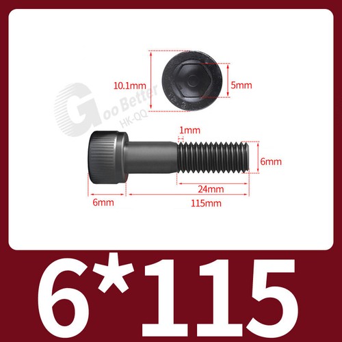 M2 M3 M4 - M12 High Tensile 12.9 Cap Head Allen Bolts Self Colour Socket Screws - Picture 103 of 232