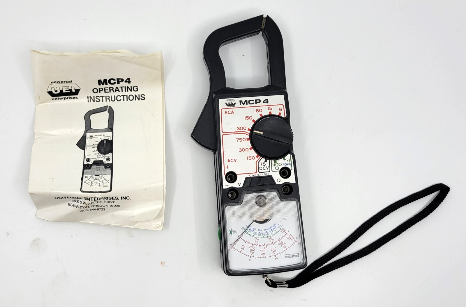 UEI MCP4 Clamp Design Multimeter – Reliable Accurate Electrical MISSING LEADS