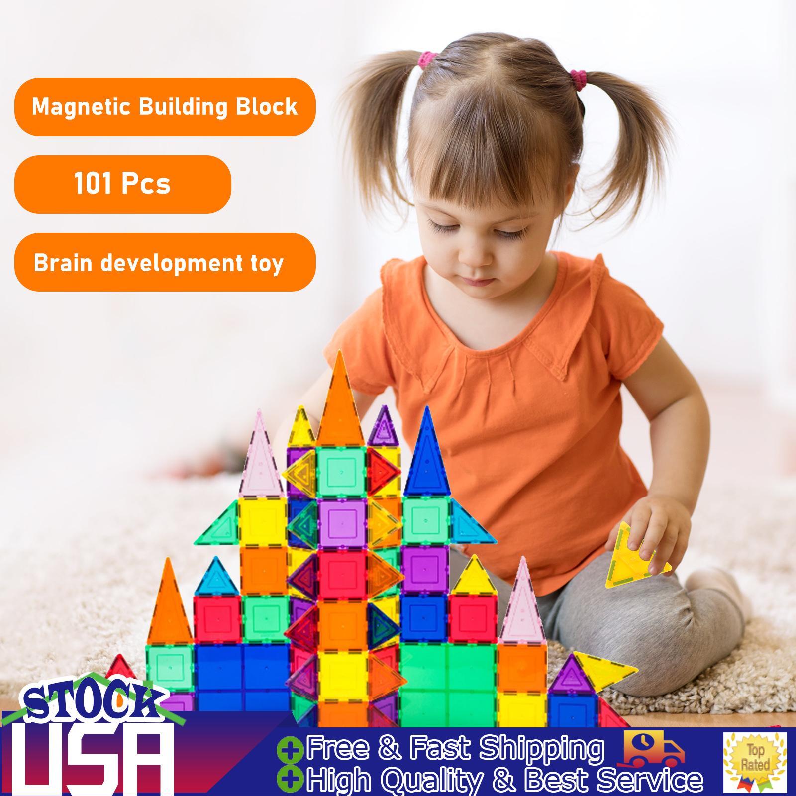 101 Pcs Magnetic Building Block Educational Child Brain Development Stacking Toy