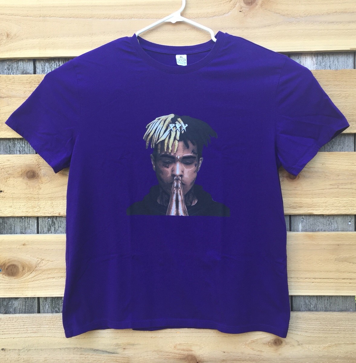 XXXtentacion XXX Tentacion Praying Unisex Purple T-Shirt Size XL