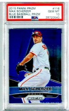 2015 Panini Prizm Max Scherzer Blue Baseball Prizm PSA 10