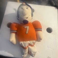 NFL VINTAGE DENVER BRONCOS JOHN ELWAY NO.7 PLUSH BEANIE MASCOT- 1980'S - RUSS