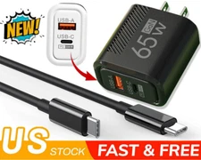 65W Fast Charging Type-C Wall Charger For Motorola Moto G Power/G Stylus/G Play