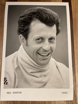 Vintage USAC Race Car Driver 5 x 7 Photo, Mel Kenyon