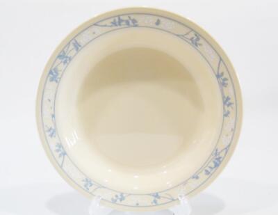   NRM Corelle FIRST OF SPRING 15-oz Flat Rim SOUP BOWL Pasta *White Blue Floral