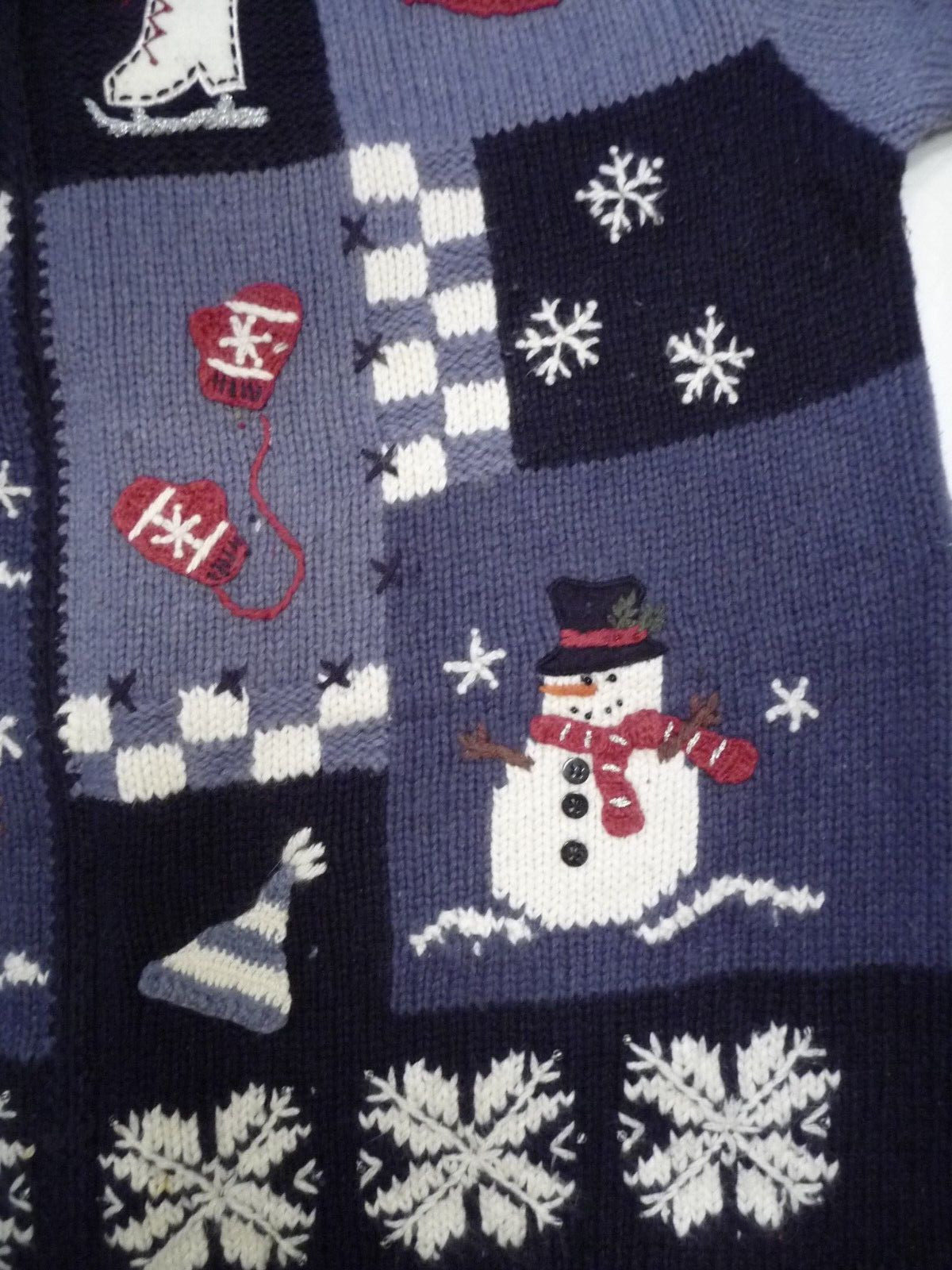 Croft & Barrow Patchwork Snowflake Sweater - image 3