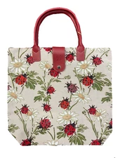 Tapestry Folding Reusable Shopping Bag in Ladybug Design