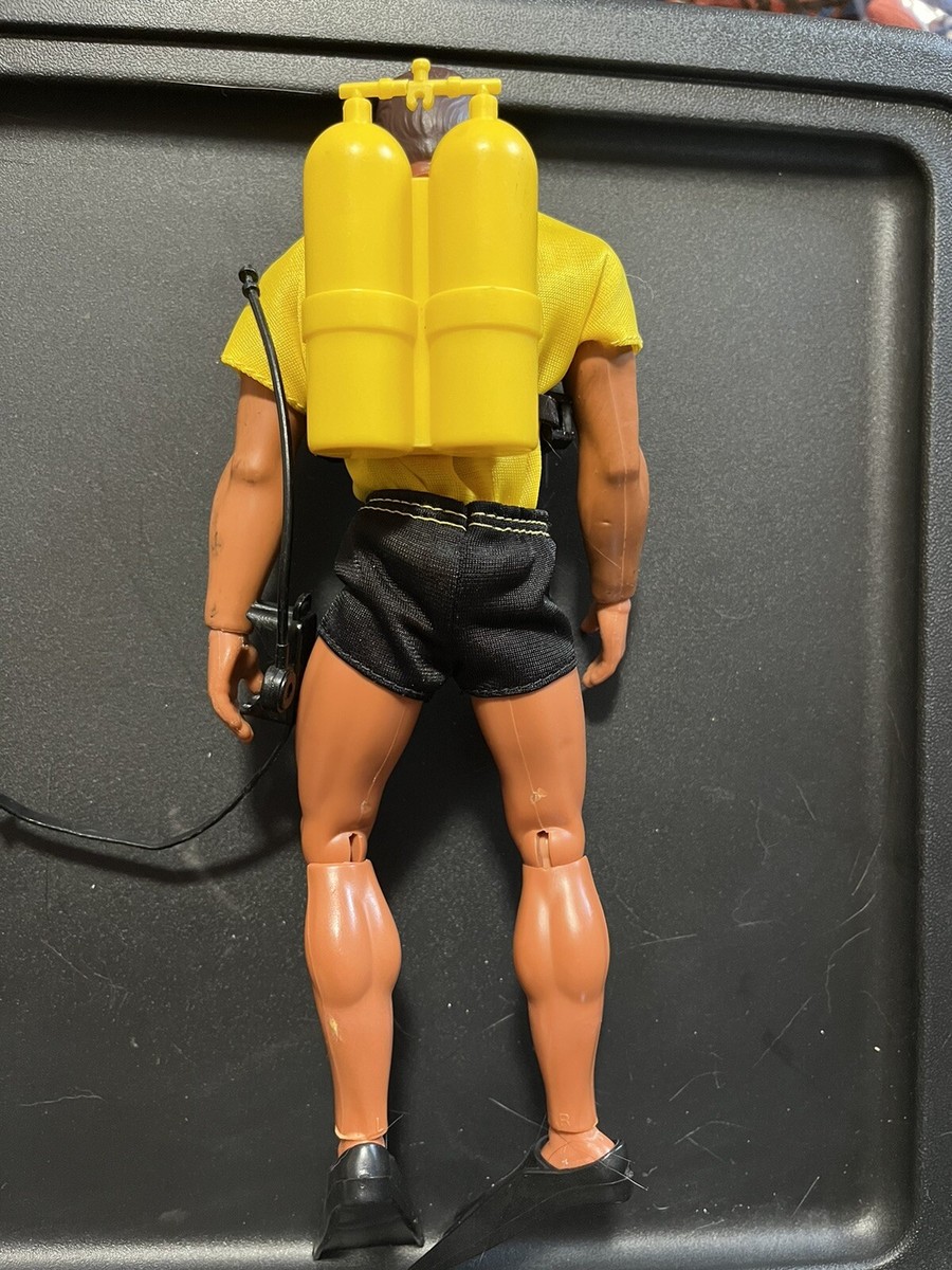 Big Jim Mattel Yellow Scuba Diver P.A.C.K. Wolfpack Commander