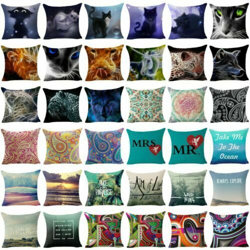 Cover Cushion Sofa Chair Case Seat 18"*18"Square Waist Cover Throw pillow pillow - Picture 1 of 40