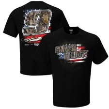 Chase Elliott # 9 Nascar 2021 Black Camo Patriotic Shirt, XL