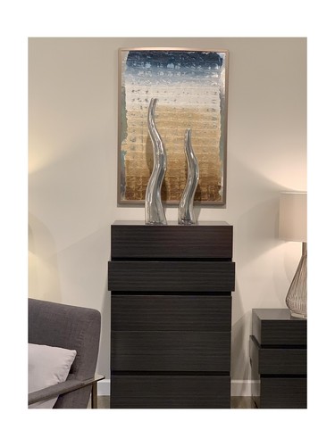 Modern Day Accents 6586 Curva Tall Wiggly Vases Set of 2, Silver, Aluminum, C... - Bild 4 von 6