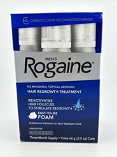 Men's Rogaine 5% Minoxidil Hair Regrowth Treatment Foam 3 Months Exp: 2028