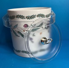Vintage Floral Motif Ice Bucket Made in USA