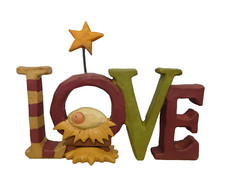 Love block with baby Jesus laying in the O - New by Blossom Bucket 29446B