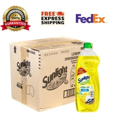 Sunlight Dishwash Liquid Lemon / Lime Instant Degreasing Tech 800ml - 12 Bottles