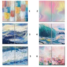 Colorful Minimalist Abstract Canvas Wall Art Framed Art Print