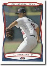25-Count Lot A.J. VANEGAS 2010 Topps Rookies Team USA RCs