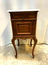 Cassettiera antica/vintage, in legno con piano in marmo