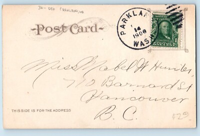 #ad DPO Parkland Washington WA Postcard St. Leo#x27;s Cathedral Scene Street 1909 Posted $19.47