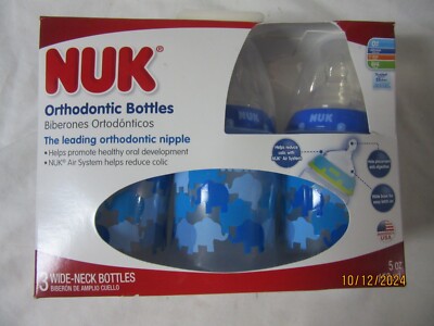 NUK Smooth Flow Anti-Colic Bottles 0+ Months 3 Bottles 10 oz. NOBAC-3