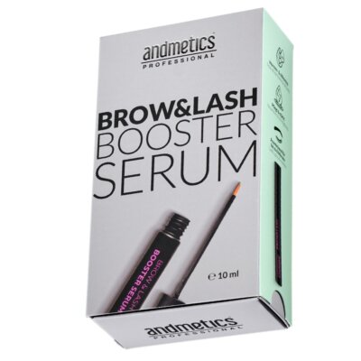 Andmetics Brow & Lash Booster Serum 10 ml Wachstumsserum ohne Hormone Wimpernser
