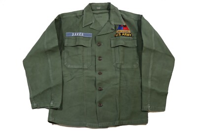 US Vietnam 2nd Armored Division OG-107 Sateen Utility Shirt US Vietnam 2nd Armored Division OG-107 Sateen Utility Shirt
