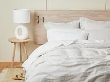 Coyuchi Relaxed Organic Linen Duvet Cover Full/Queen Fog