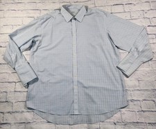 Charles Tyrwhitt MENS 19 / 37 Non Iron Check Dress Shirt Cotton Blue Barrel