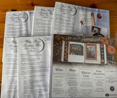 Creative Memories 7x7 mixed lot of white/ruled 37 sheets / 74 pages, FREE SHIP