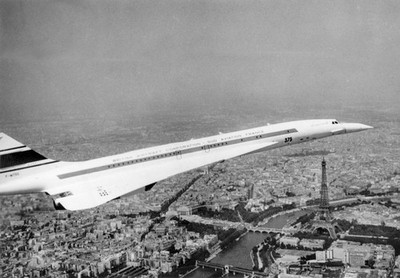 Poster des Flugzeugs Supersonique Le Concorde (86 x 60 cm)