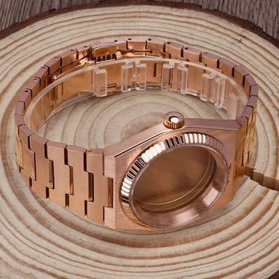 Rose Gold Ändern rolex daydate Mod 40mm Uhrengehäuse 10ATM für Seiko NH35 36 38
