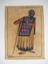 FEDRA Vecchio dipnto Costume Abito Teatrale Avanguardia russa Russian Avantgarde
