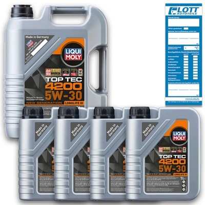 9L Liqui Moly Motoröl Top Tec 4200 Öl 5W-30 VW 504.00 507.00 BMW Longlife-04