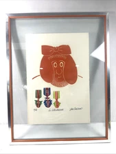 Embossed Serigraph Le Collectionneur 29/50 Signed by Artist Jean Sariano Framed