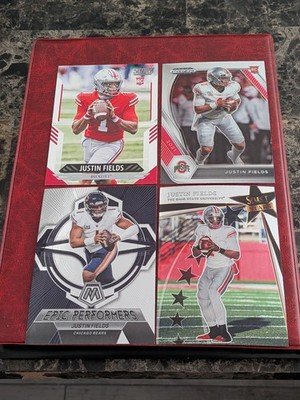 Justin Fields 15 Card Lot,Optic RC,Score Rookies,Bears,Jets.