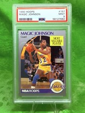 Magic Johnson - 1990-91 NBA Hoops #157 Los Angeles Lakers PSA 9 MVP