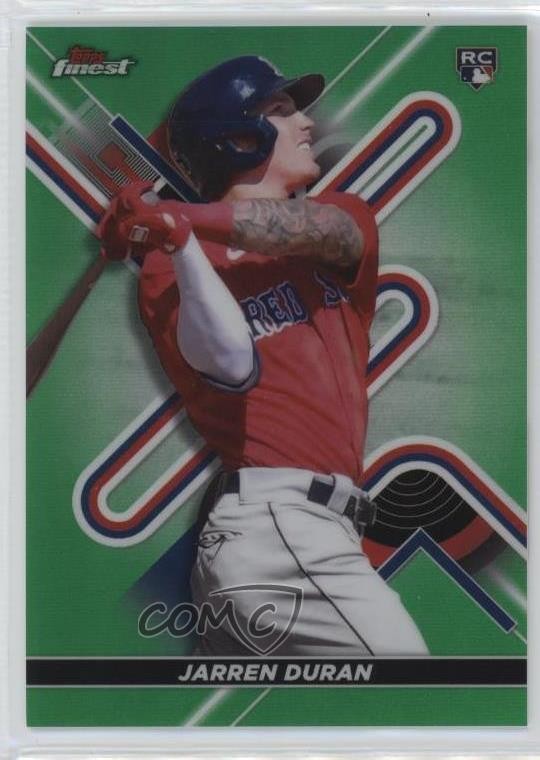 2022 Topps Finest Green Refractor 51/99 Jarren Duran #10 1b3