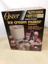 Vintage Oster Kitchen Center Quick Freeze Ice Cream Maker Accessory 770-06 w/box